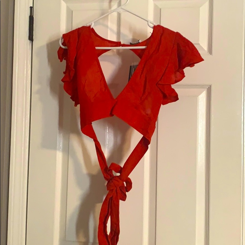 Brand new! Two piece saucy red matching set.